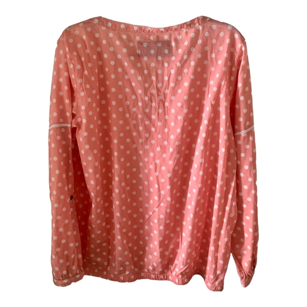 Yessica Women’s Shirt 3/4 Button Up Pink & White Linen Size L / 42-44EU - Picture 5 of 5